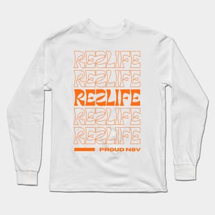 Native American Rezlife Groovy Design Long Sleeve T-Shirt